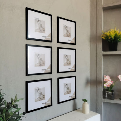 Framora - Square Wooden Photo Frames, Set of 3