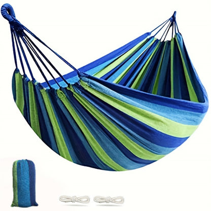 Hamora striped cotton hammock - blue