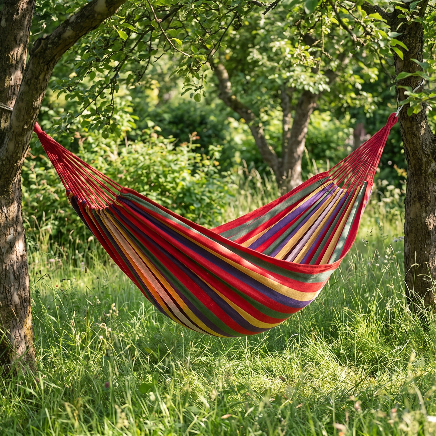 Hamora - Striped Cotton Hammock, Two Person
