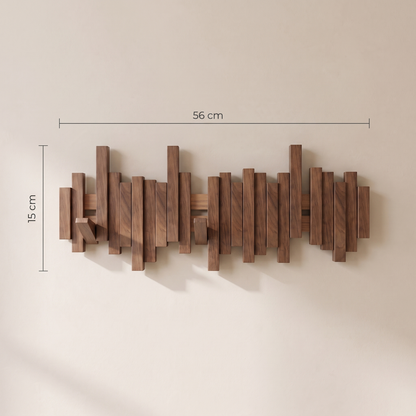 OmniPeg piano coat rack with 8 hooks - 56 cm wide, 15 cm high