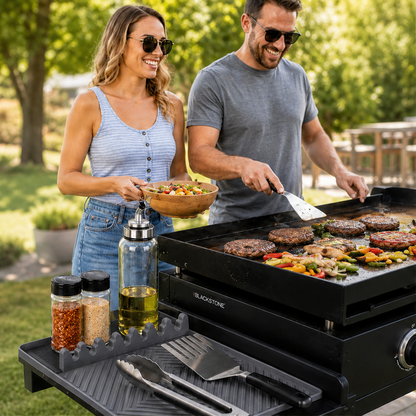 Silicone Grill Side Shelf Mat lifestyle
