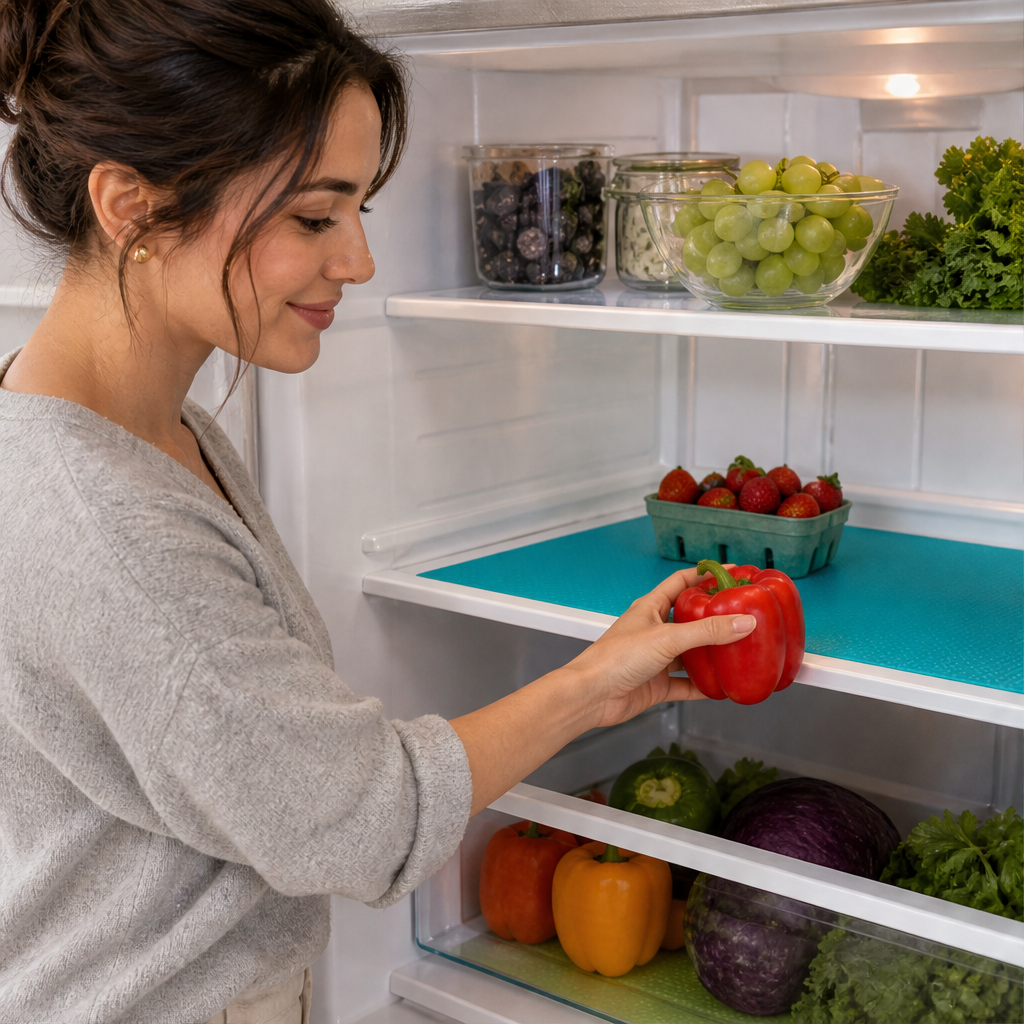 EVA Refrigerator Shelf Liner Mats, Set Cut-to-Fit lifestyle