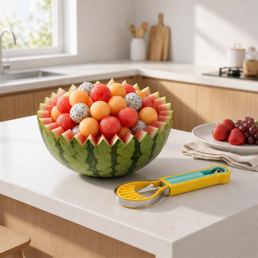 Melonza – 3-in-1 Melon Baller Scoop Set lifestyle