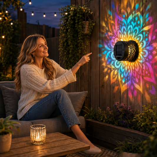 Lumendari – Solar Mandala Projection Wall Light lifestyle