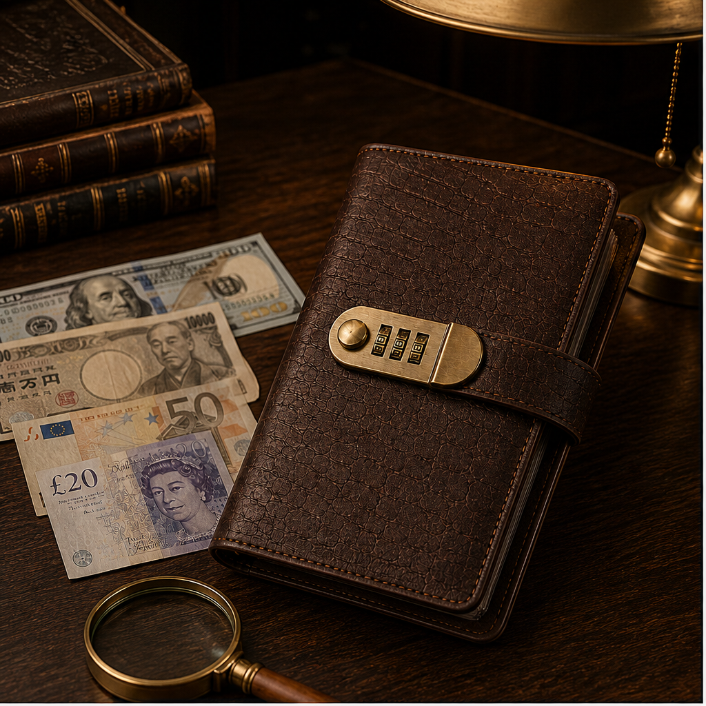 Banknote Collector Album with Combination Lock lifestyle