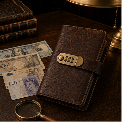 Banknote Collector Album with Combination Lock lifestyle