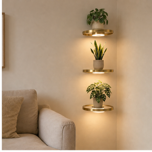 Lumishel – Round LED Floating Wall Shelf lifestyle