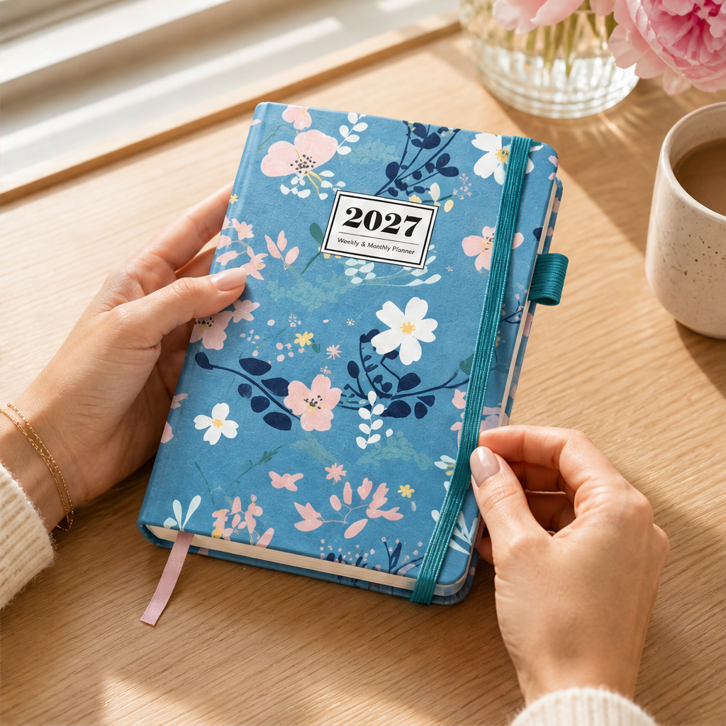 2027 Weekly Planner Notebook, A5 lifestyle