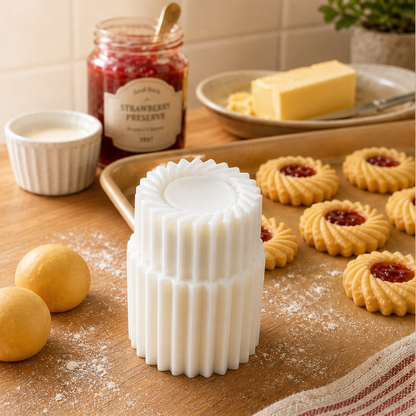 Fluted Jam Cookie Press Mold lifestyle
