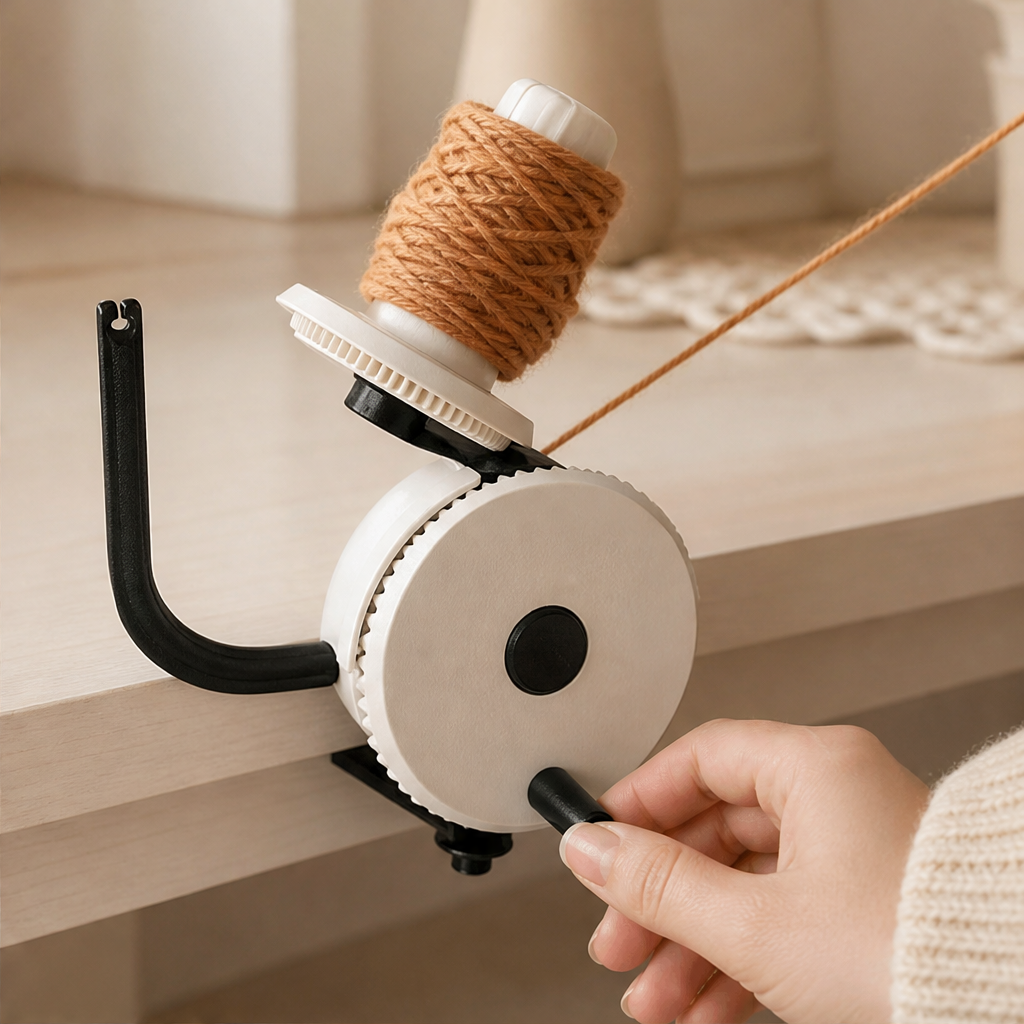Manual Yarn Winder with Table Clamp lifestyle