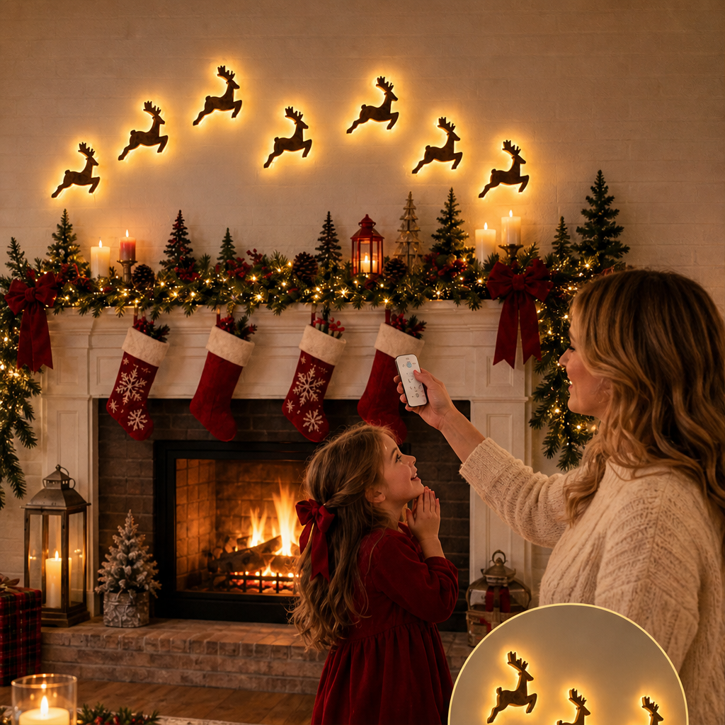 LED Reindeer Wall Decoration lifestyle