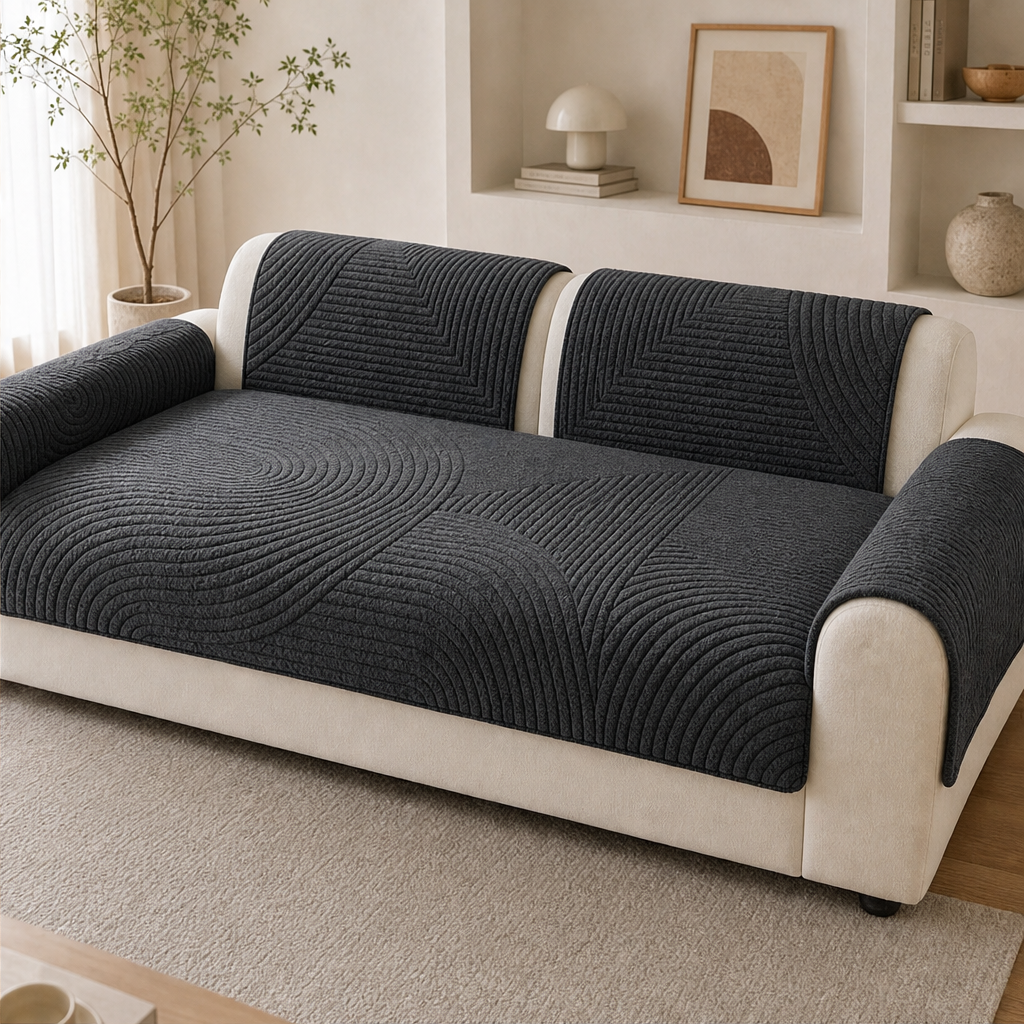 Anti-Slip Quilted Sofa Cushion Cover lifestyle