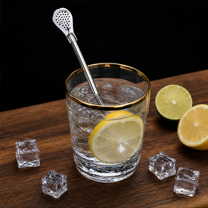 304 Stainless Steel 2-in-1 Straw Spoon lifestyle