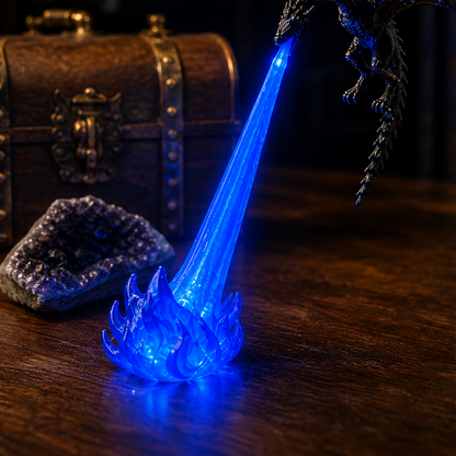 3D Dragon LED Display with Glowing Flame Base lifestyle