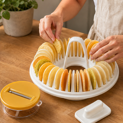 Microwave Potato & Vegetable Chip Maker with Slicer Set lifestyle