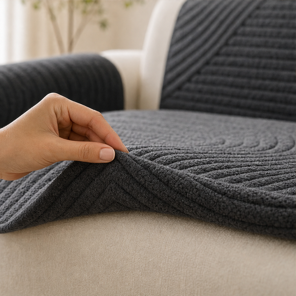 Anti-Slip Quilted Sofa Cushion Cover lifestyle