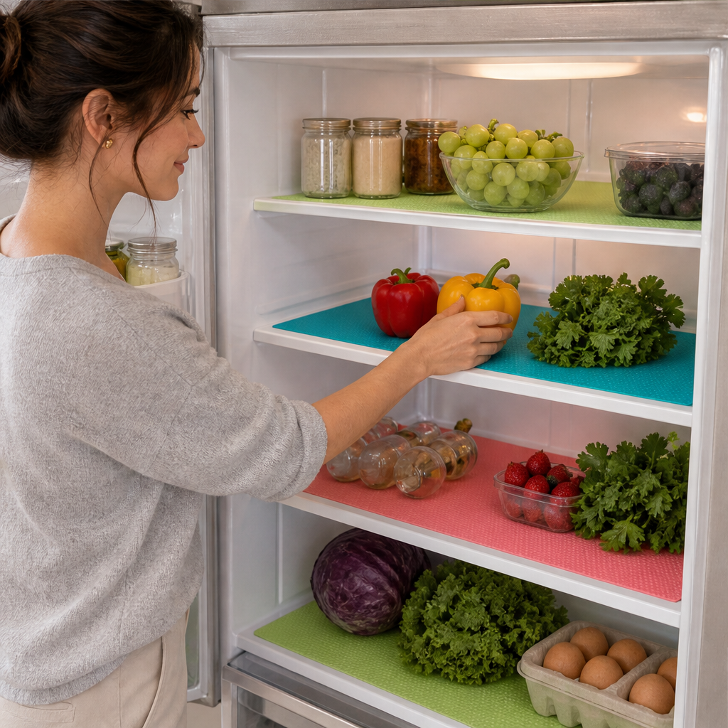 EVA Refrigerator Shelf Liner Mats, Set Cut-to-Fit lifestyle