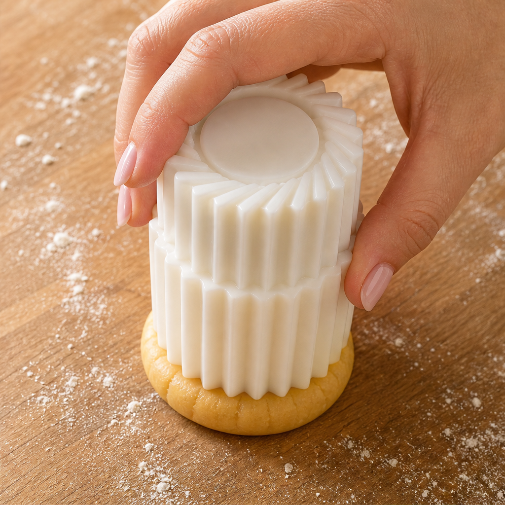 Fluted Jam Cookie Press Mold lifestyle