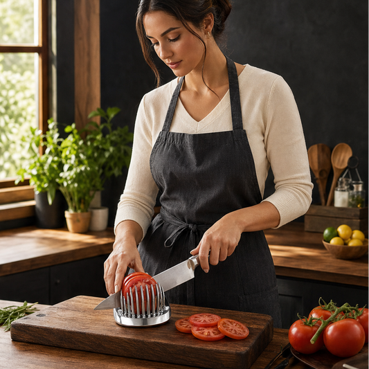 Slicero – Aluminum Alloy Tomato Slicer Guide lifestyle