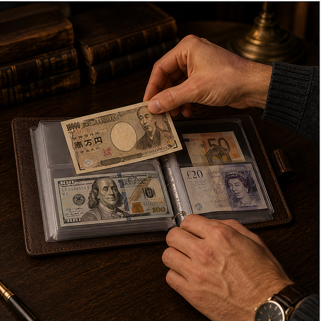 Banknote Collector Album with Combination Lock lifestyle