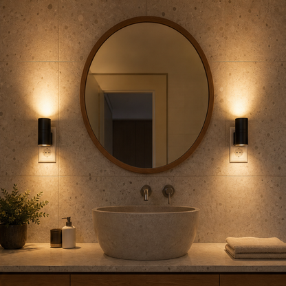 Plug-In Wall Light with Dusk-to-Dawn Sensor lifestyle