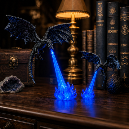 3D Dragon LED Display with Glowing Flame Base lifestyle