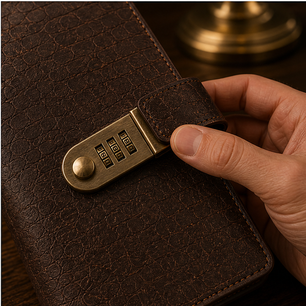 Banknote Collector Album with Combination Lock lifestyle