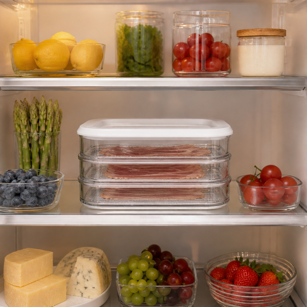 3-Layer Reusable Food Storage Containers with Lids lifestyle