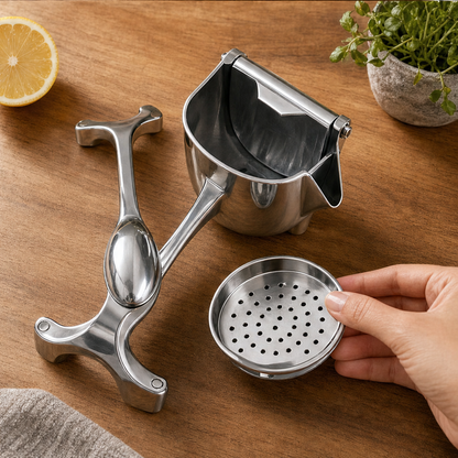 Stainless Steel Hand Press Citrus Juicer lifestyle