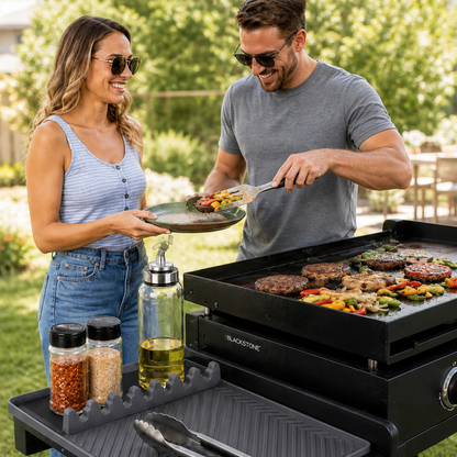 Silicone Grill Side Shelf Mat lifestyle
