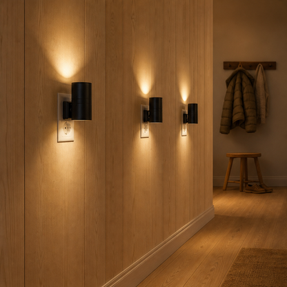 Plug-In Wall Light with Dusk-to-Dawn Sensor lifestyle