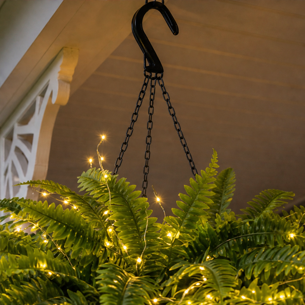 Artificial Boston Fern with Lights lifestyle