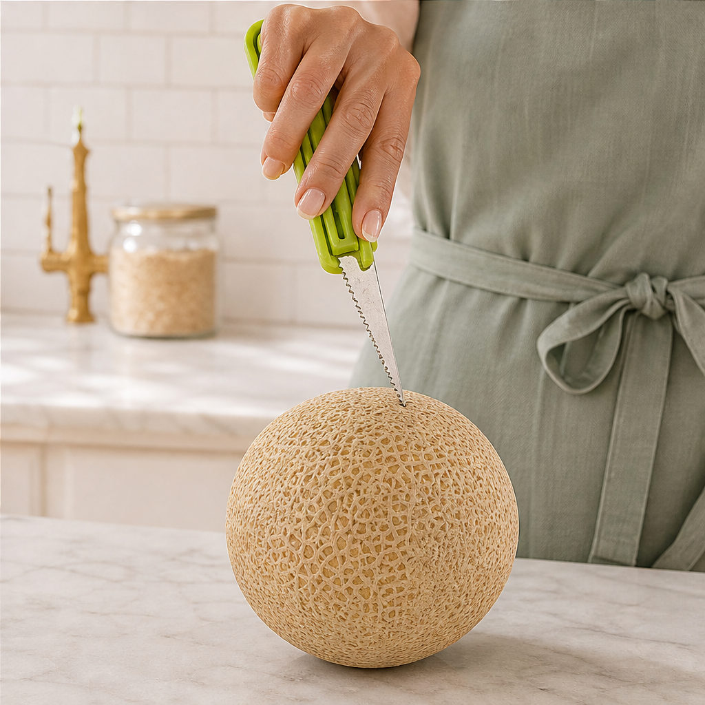 3-in-1 Stainless Steel Melon Baller Scoop Tool lifestyle