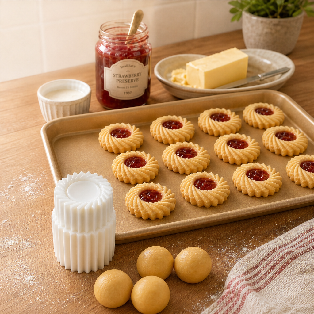 Fluted Jam Cookie Press Mold lifestyle