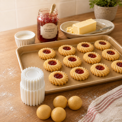 Fluted Jam Cookie Press Mold lifestyle