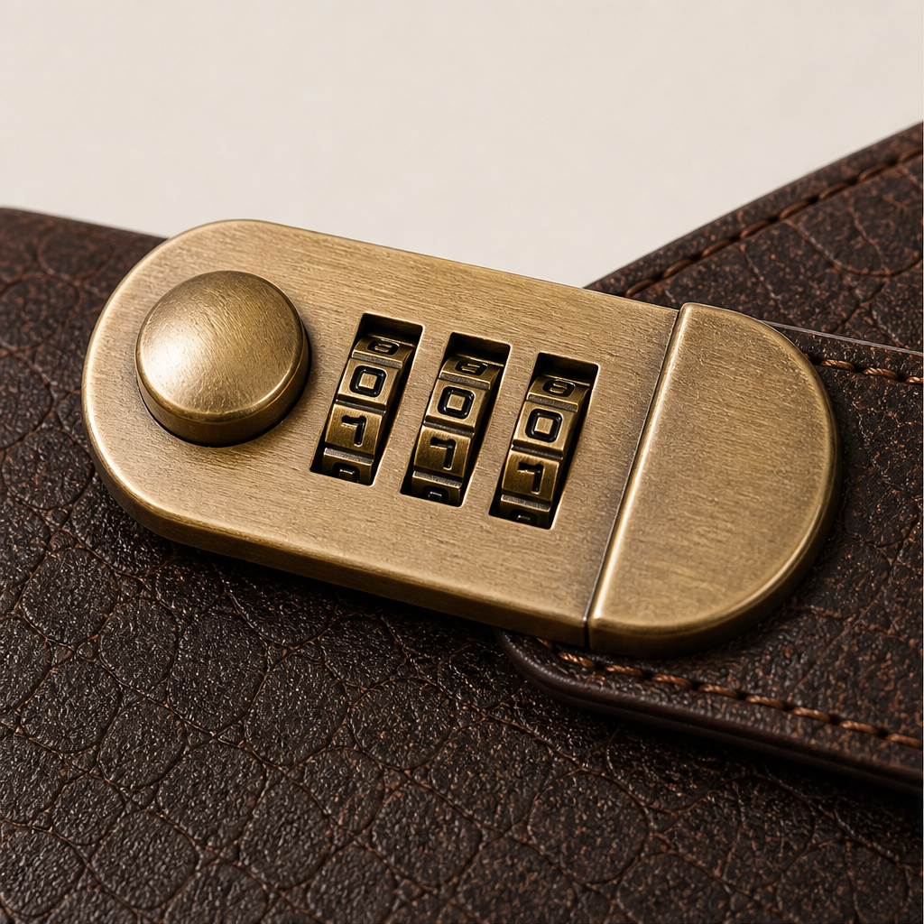 Banknote Collector Album with Combination Lock detail