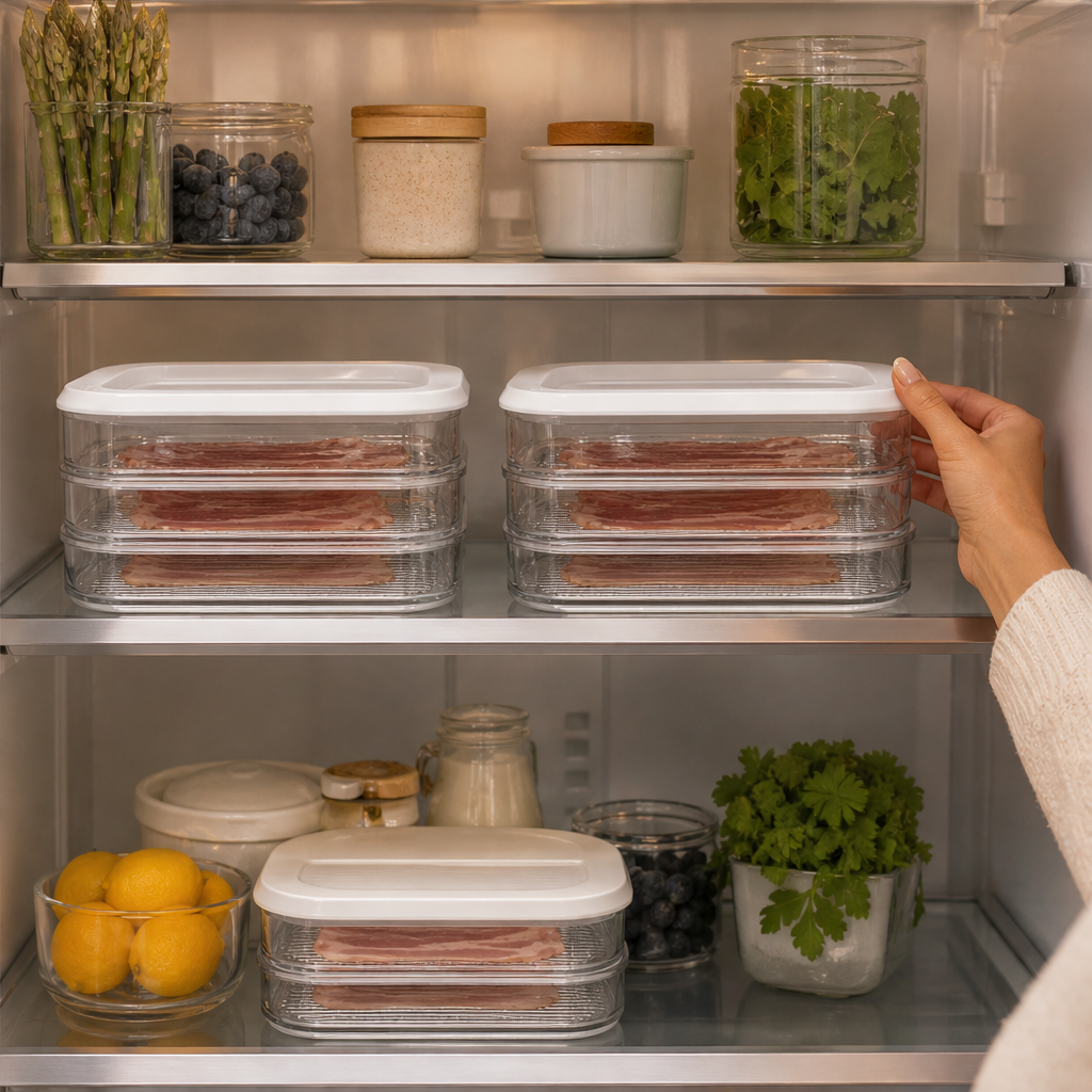 3-Layer Reusable Food Storage Containers with Lids lifestyle