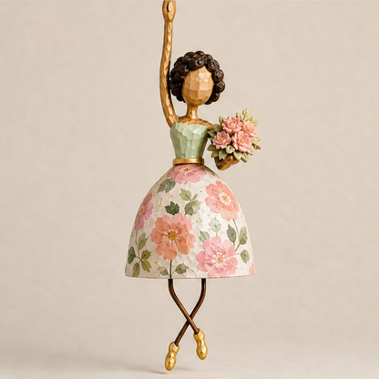 Dancing Lady Hanging Bell Decoration Floral