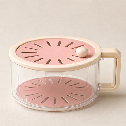 Fresh Produce Preservation Refrigerator Organiser Pink