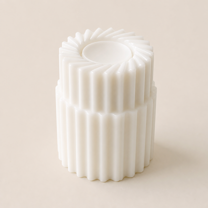 Fluted Jam Cookie Press Mold White