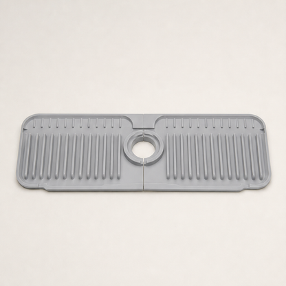 Silicone Faucet Splash Guard & Drain Mat Grey