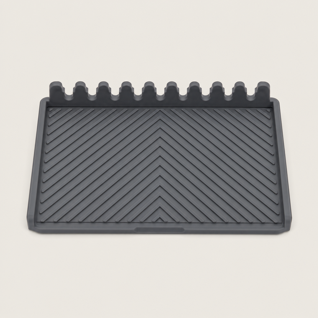 Silicone Grill Side Shelf Mat Grey