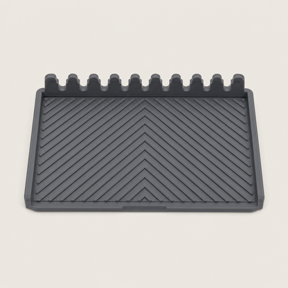 Silicone Grill Side Shelf Mat Grey