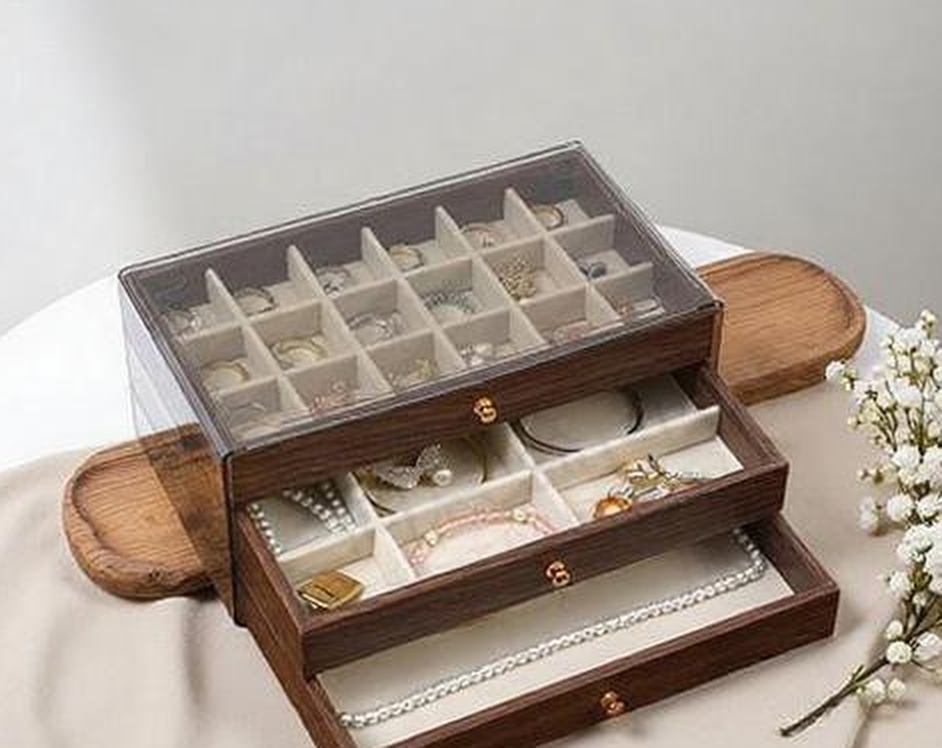 Bijora - Three-Drawer Jewelry Organizer Box