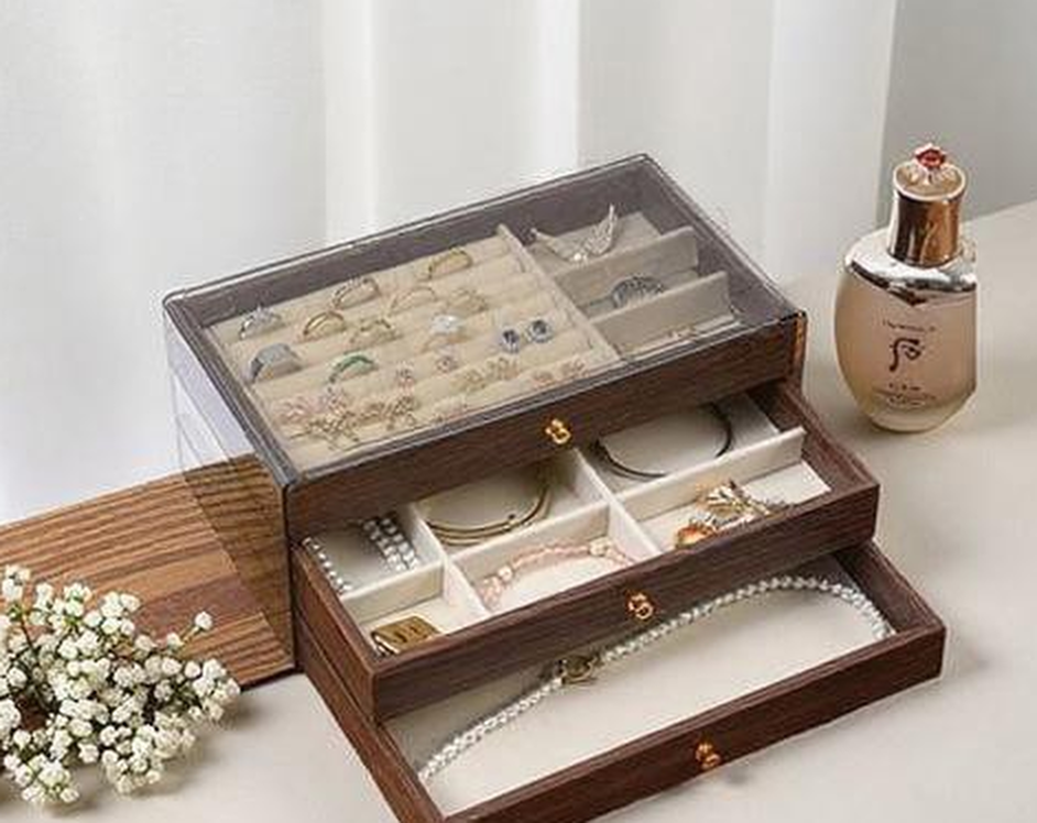 Bijora - Three-Drawer Jewelry Organizer Box
