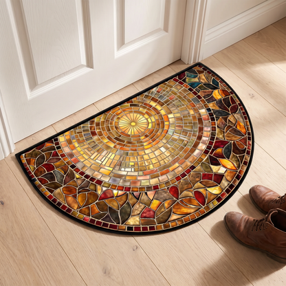 Petralux half-round absorbent doormat - in a hallway by the front door