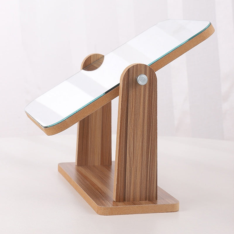 Vanira - Rotating Vanity Mirror with Wooden Stand