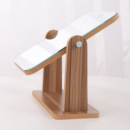 Vanira - Rotating Vanity Mirror with Wooden Stand
