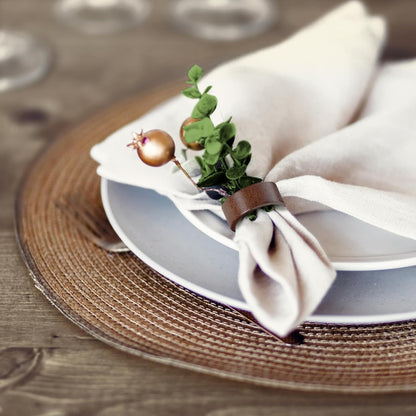 Servera - Wooden Napkin Rings, Set of 12
