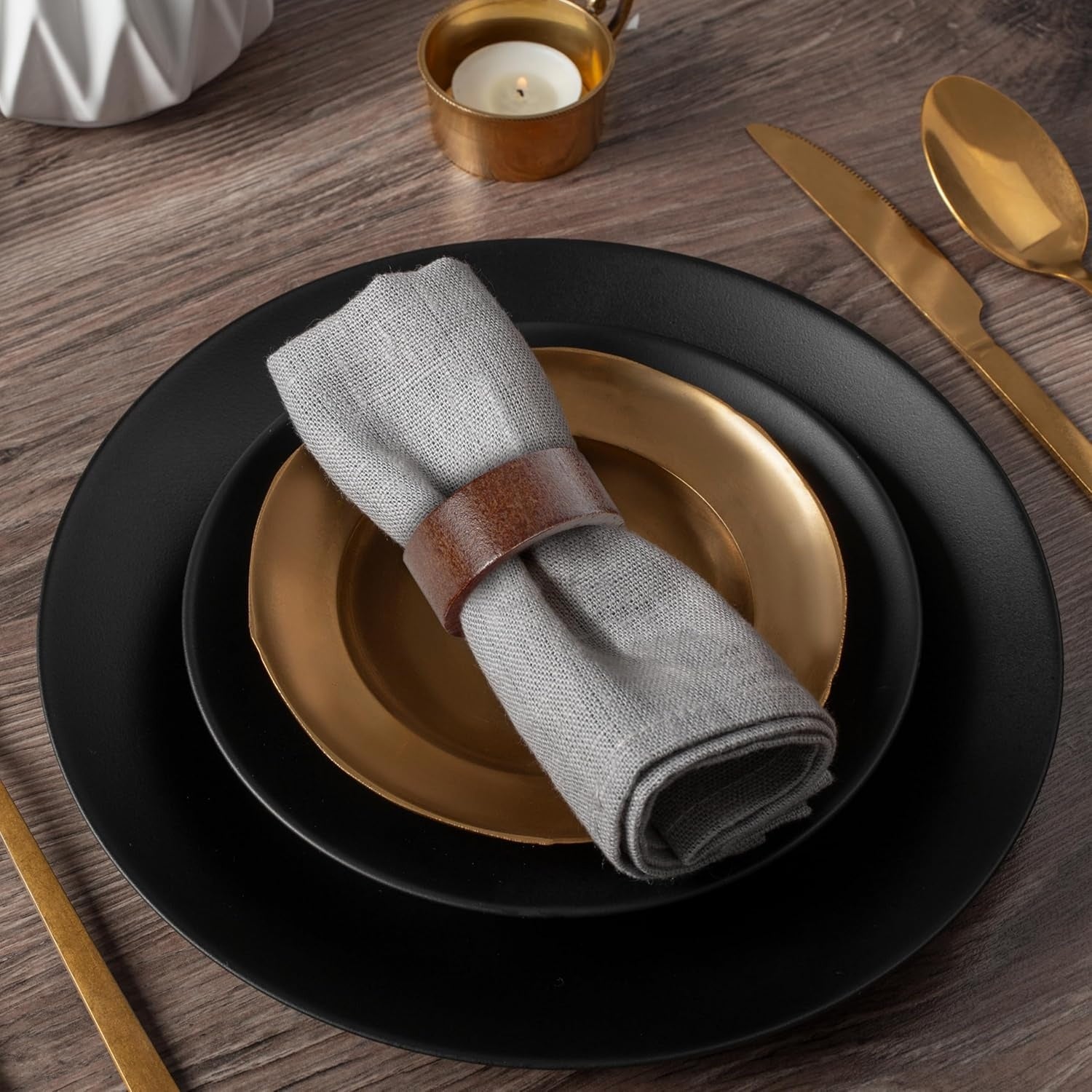 Servera - Wooden Napkin Rings, Set of 12